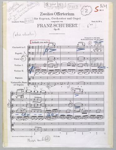 Schubert, Franz: Offertorien D223