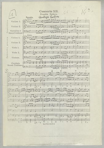 Muffat, Georg: Exquisitioris harmoniae instrumentalis: Konzert Nr.12
