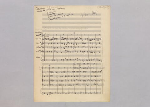 Anonym (Schmelzer?): Sonata da caccia con un cornu, Sonata a 3