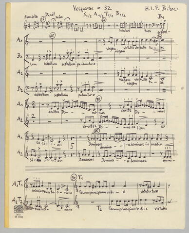 Biber, H.I.F. - Vesperae a 32