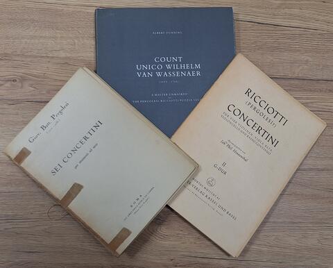 [Pergolesi, Giovanni Battista ?], [Ricciotti, Carlo?], [Wassenaer, Unico Wilhelm van]: 6 Concertini für Streicher