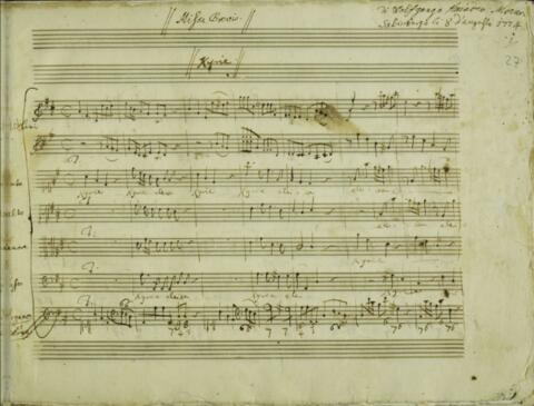 Mozart: Missa brevis D-Dur KV194 Autograph