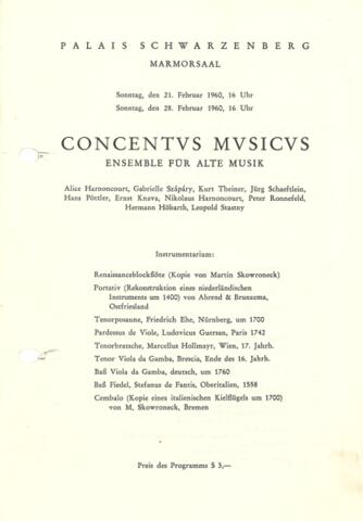 1960-02-28 Programmheft Musik der Gotik und der Renaissance
