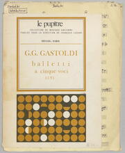 Gastoldi, Giovanni Giacomo: Balletti a cinque voci 1591