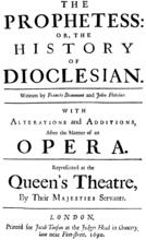 Henry Purcell, Thomas Betterton : The Prophetess - Dioclesian - https://archive.org/details/prophetessorhist00flet, Gemeinfrei, https://commons.wikimedia.org/w/index.php?curid=69555634